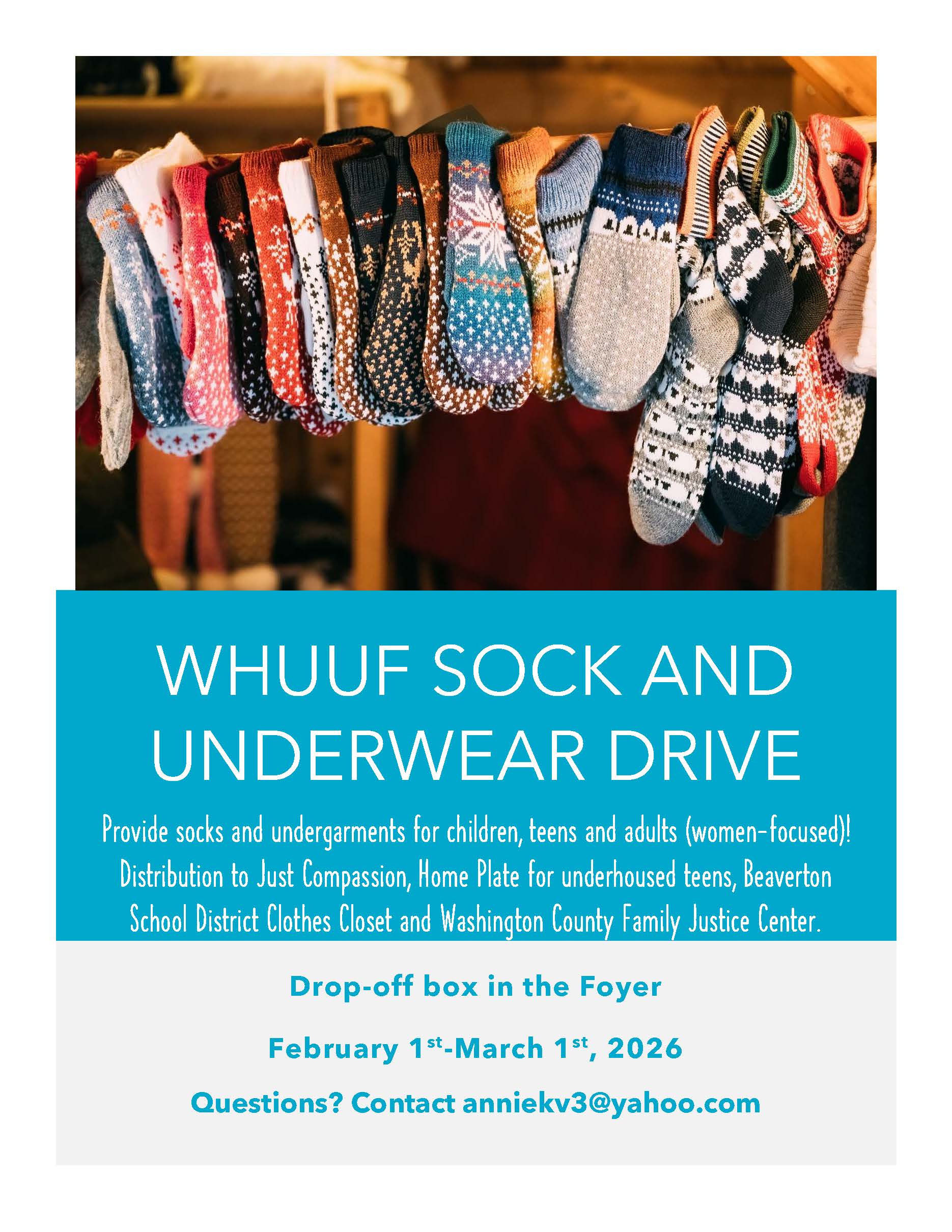 WHUUF Annual Sock & Underwear Drive